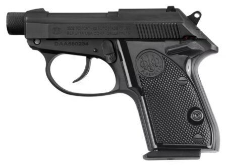 Technische Daten – Beretta 3032 Tomcat Eigenschaft Details Hersteller Beretta Modell 3032 Tomcat Kaliber .32 ACP (7.65mm Browning) Magazinkapazität 7+1 Schuss Lauflänge 2,4 Zoll (ca. 61 mm) Gesamtlänge ca. 125 mm Abzugssystem Double-Action / Single-Action (DA/SA) Gewicht ca. 410 g Material Aluminiumrahmen, Stahlverschluss Sicherung Beidseitige manuelle Sicherung Visierung Feste Kimme & Korn Besonderheit Kippbarer Lauf (Tip-Up Barrel) Farbe Schwarz Zubehör 1x Magazin, Transportbox, Anleitung